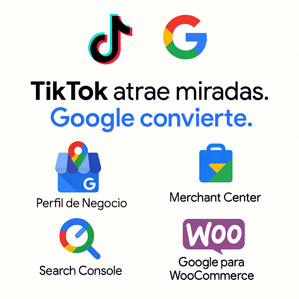 redes sociales de google y tiktok