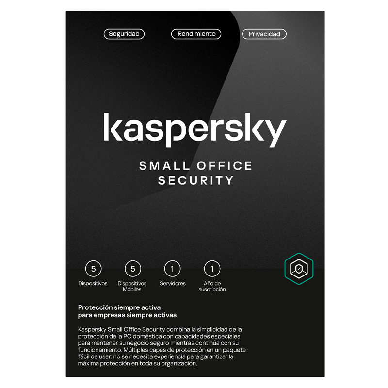 Software Kaspersky Small Office Security, para 5 PCs+1 Serv